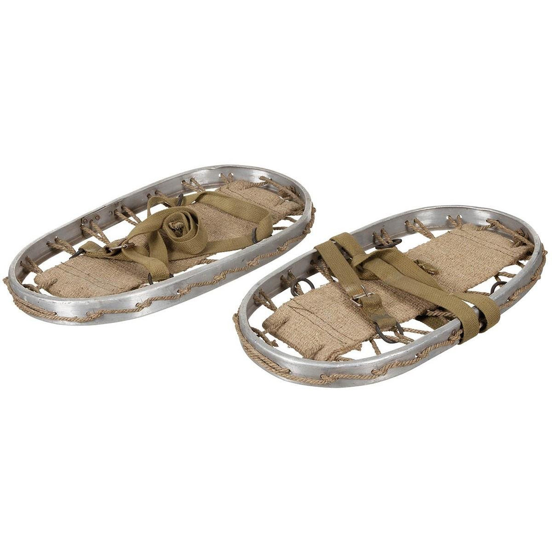 Original Italian Army Snow Shoes Military Aluminum Frame Straps Winter