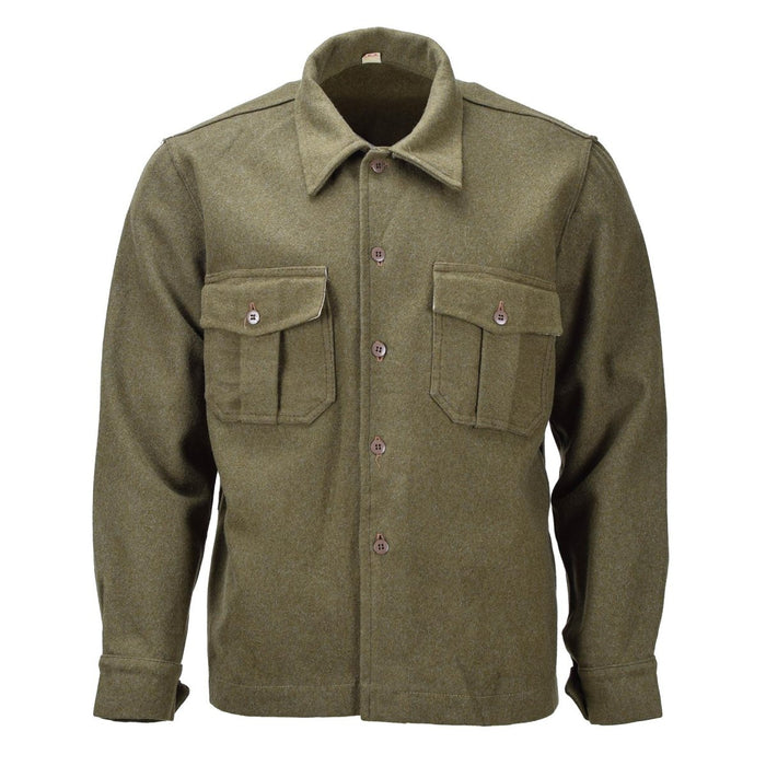 Original Italian formal jacket olive wool uniform vintage adjustable cuffs - GoMilitar