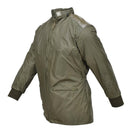 Original Italian military olive green rain jacket with detachable hood and removable liner for versatile weather protection