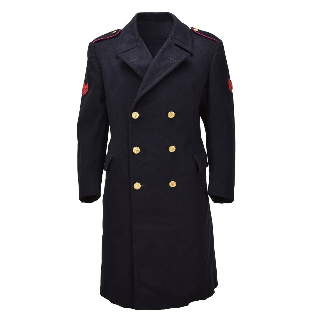 Original Italian Military Carabinieri Dress Coat Wool Double Breasted Black