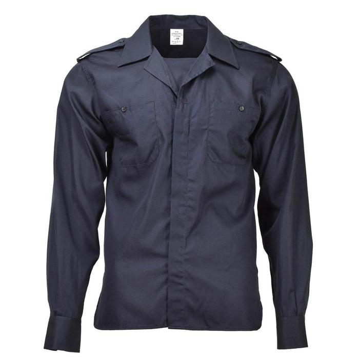 Original Italian military classic marine shirts blue lightweight breathable NEW - GoMilitar