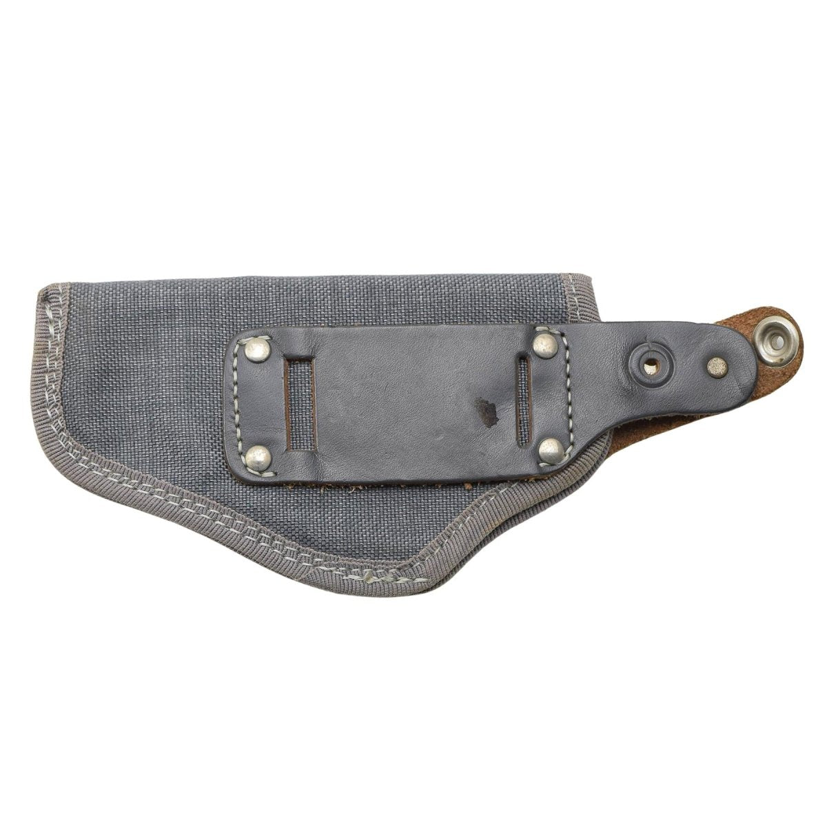 Original Italian Military Pistol Holster Snap Button Closure Nylon Gray New