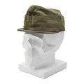 Original Italian military snapback field cap olive wool lightweight vintage