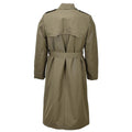 Original Italian military women trench coat olive long with belt liner army NEW