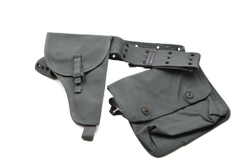 Original Italian police pistol belt holster with ammo pouch waist system NEW
