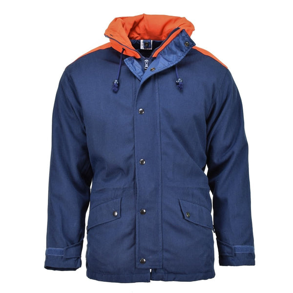 Original Italian Trilaminated Navy Parka Jacket Hooded Vintage Waterproof NEW - GoMilitar