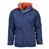 Original Italian Trilaminated Navy Parka Jacket Hooded Vintage Waterproof NEW