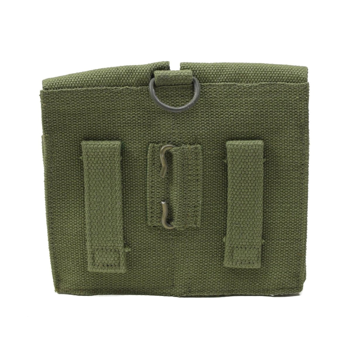 Original Norwegian army magazine pouch vintage double ammo bag green canvas NEW