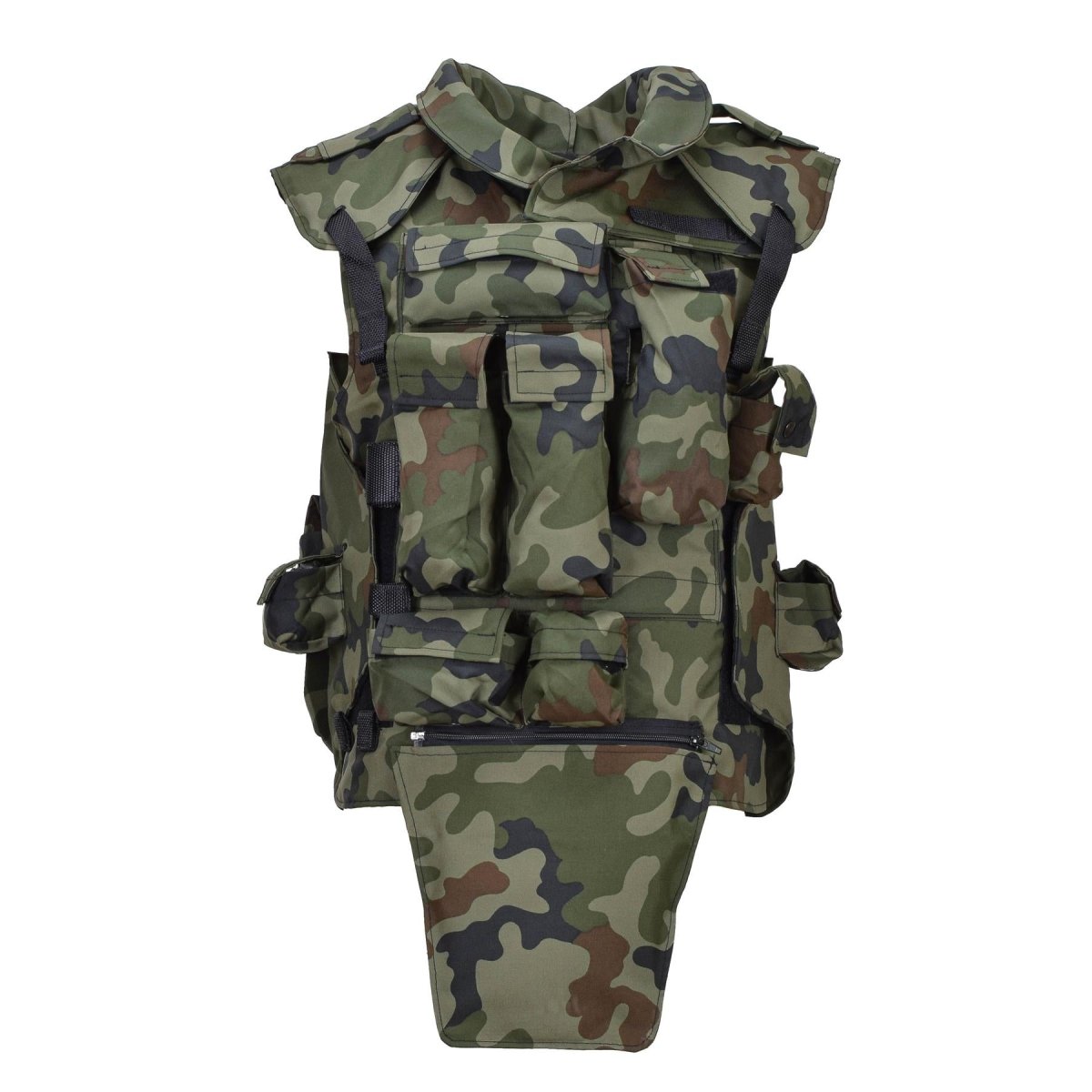 Original Polish Military Tactical Vest Plate Carrier Woodland Camouflage