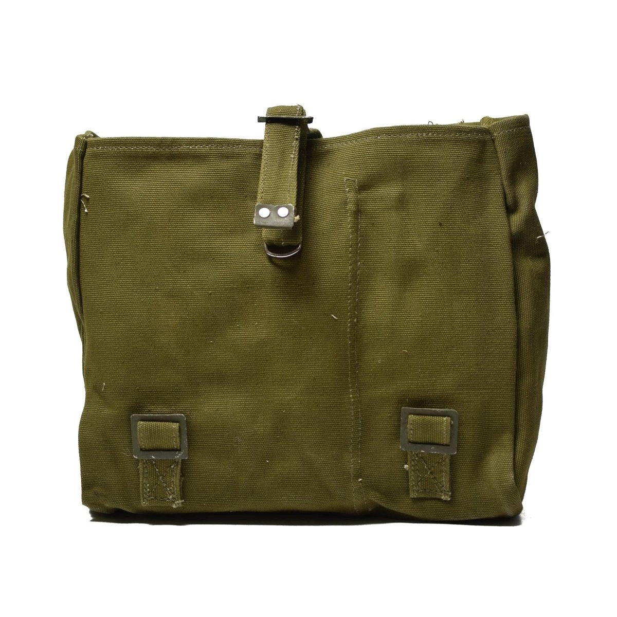 Original Romanian army carrying bag military surplus green shoulder strap case
