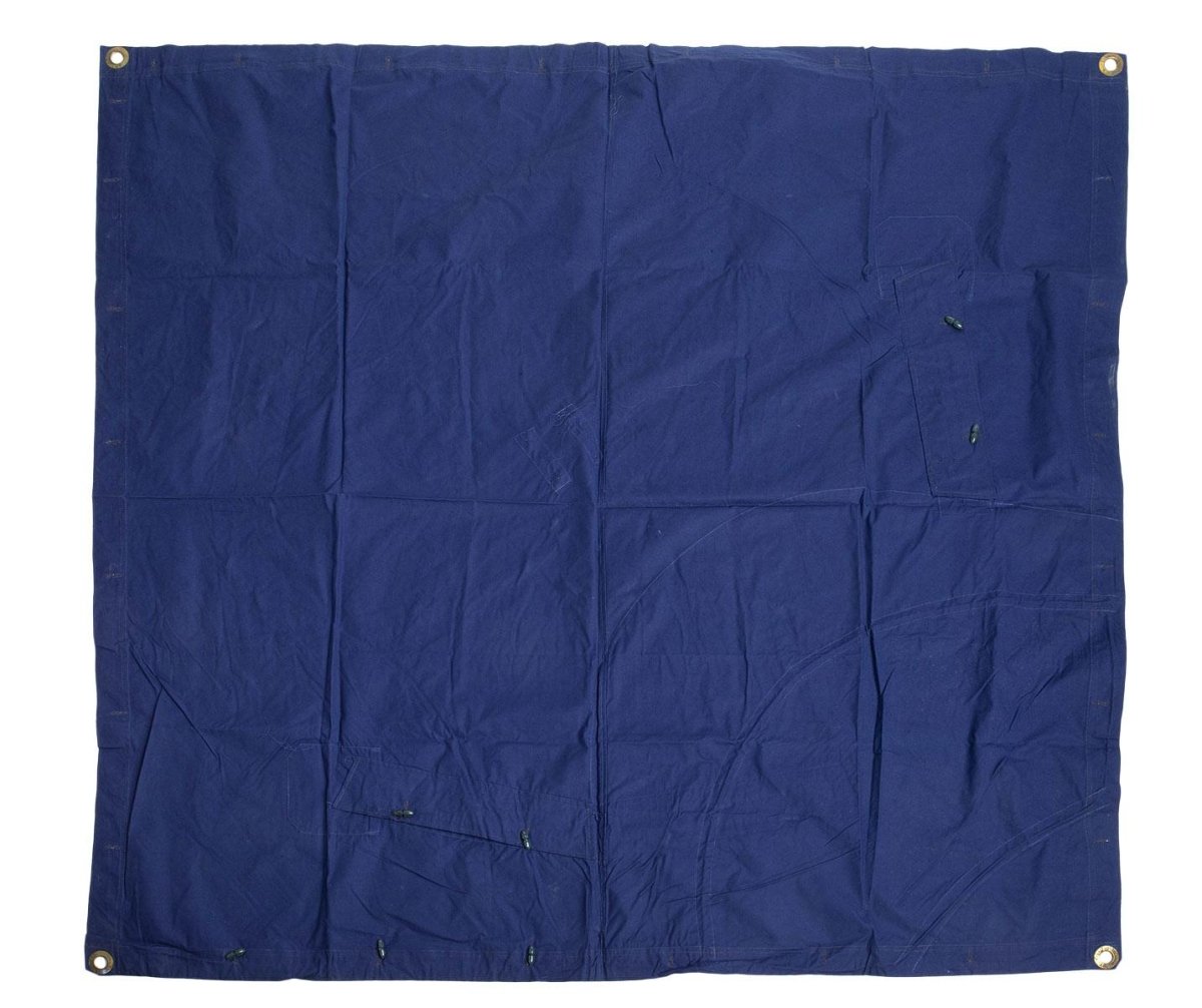 Original Romanian Military Tent Tarpaulin Blue Waterproof 1.80x1.80cm Surplus