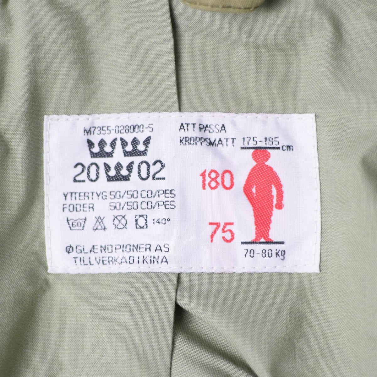 Original Swedish army M90 jacket splinter camouflage field combat tanker NEW