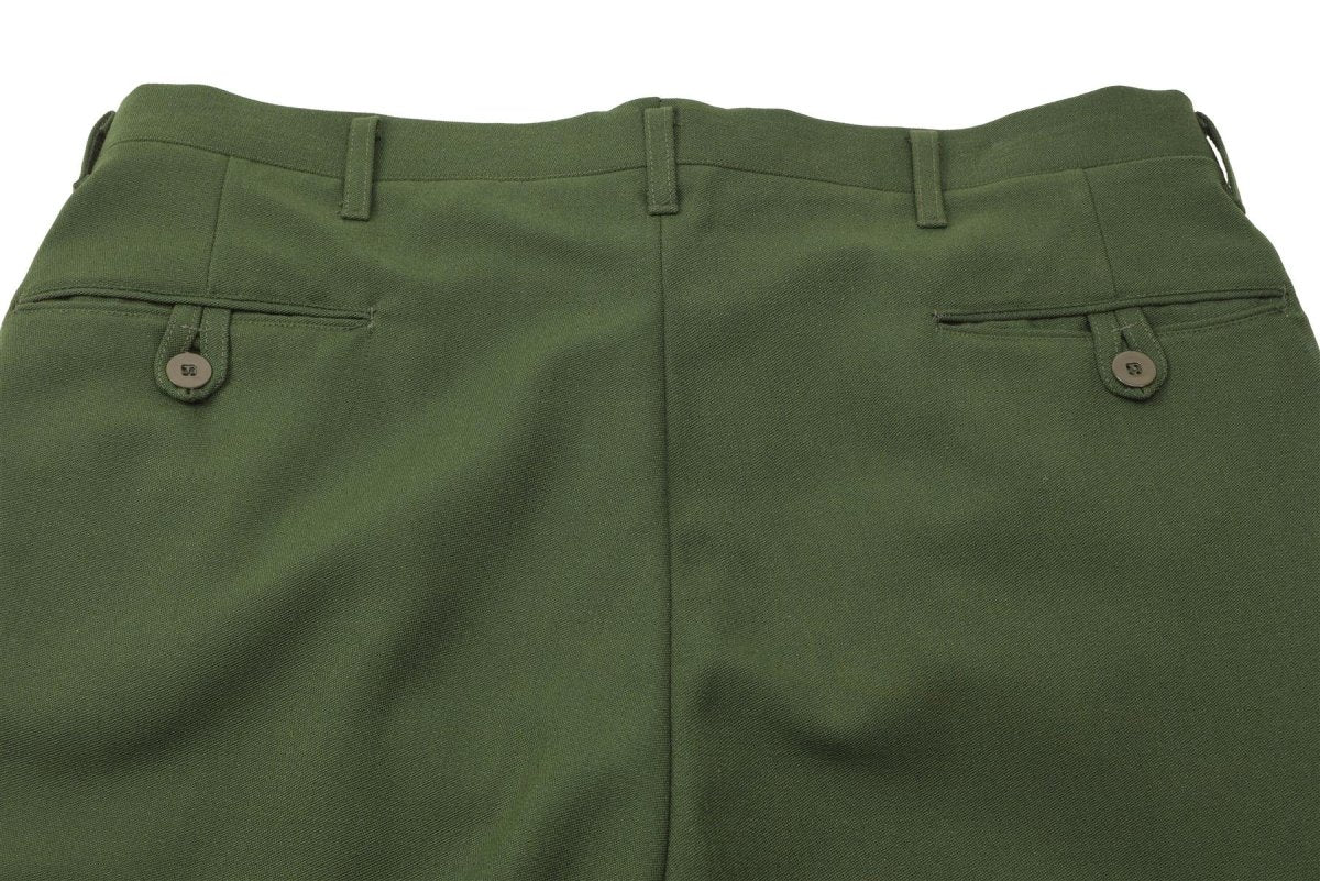 Original Swedish military formal pants green pleated front stirrup trousers NEW