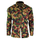 Original Swiss army jacket M83 combat field Alpenflage Camo Jacket shirt zipped - GoMilitar