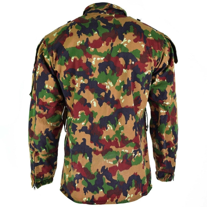 Original Swiss army jacket M83 combat field Alpenflage Camo shirt zipped NEW - GoMilitar