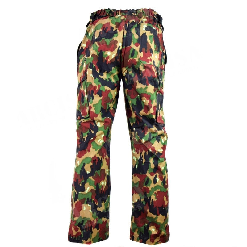 Original Swiss army pants M83 combat Alpenflage Camo field trousers Switzerland - GoMilitar