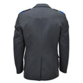 Original Swiss Military Formal Jacket Vintage 4 Pocket Design Dark Gray
