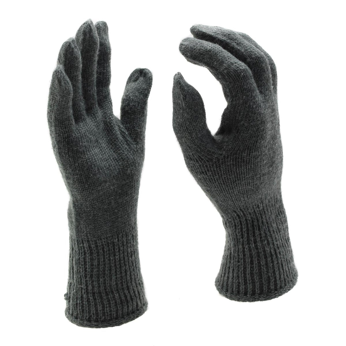 Original Swiss Military Winter Knitted Cold Weather Authentic Gloves Gray