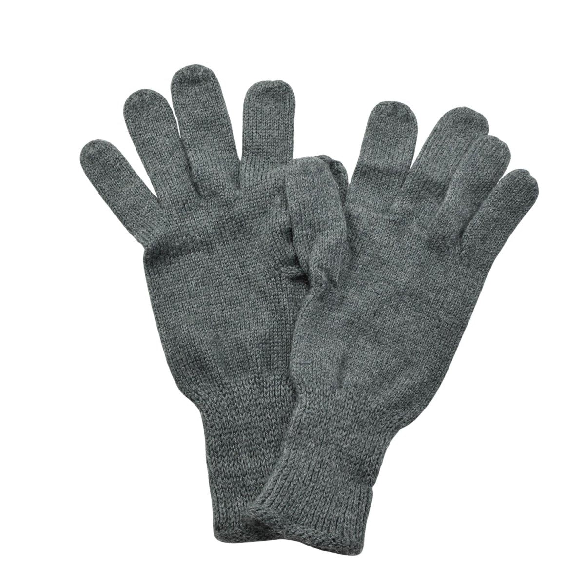 Original Swiss Military Winter Knitted Cold Weather Authentic Gloves Gray