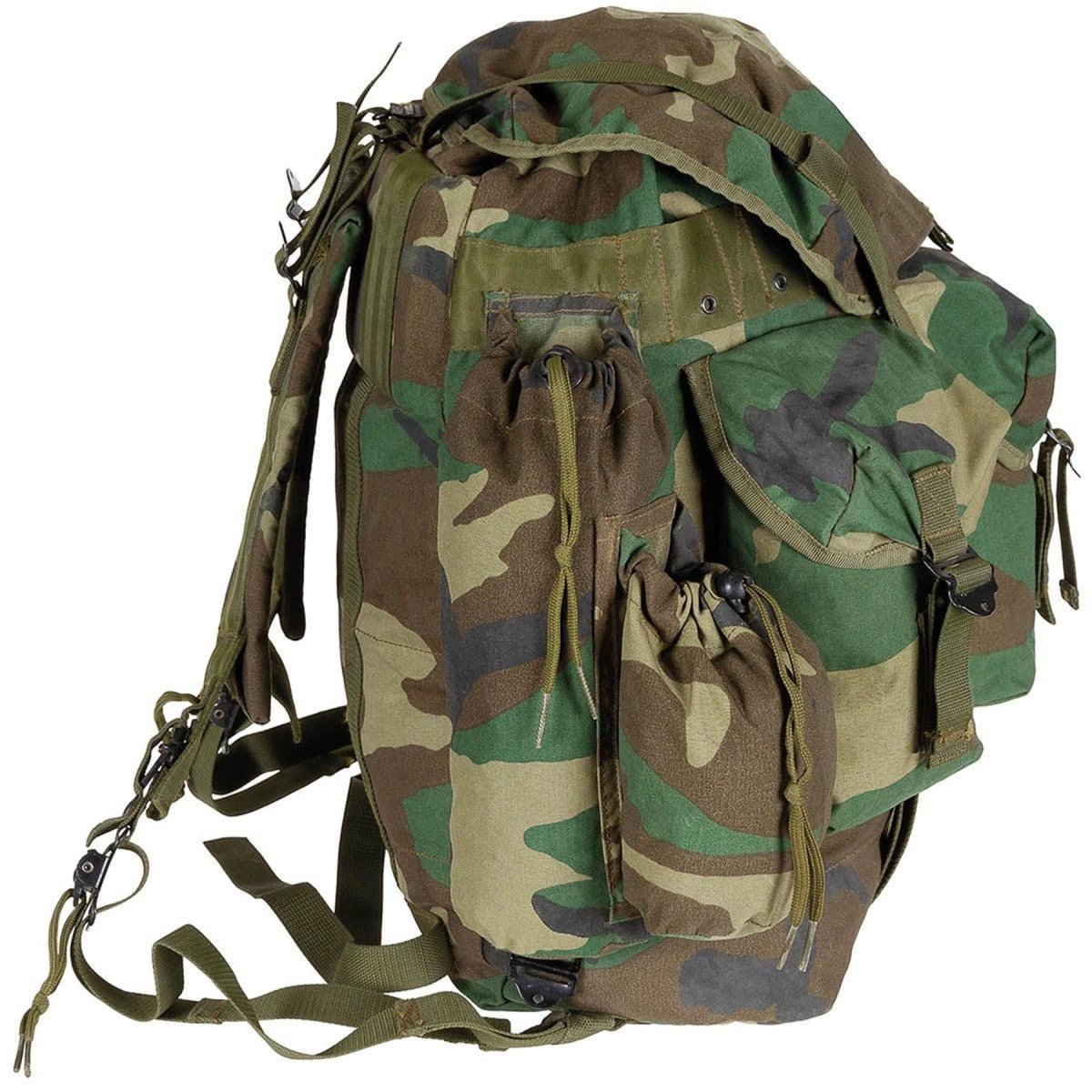 Original Turkish Army 40L Backpack Front Pockets Cordura Fabric Woodland Camo