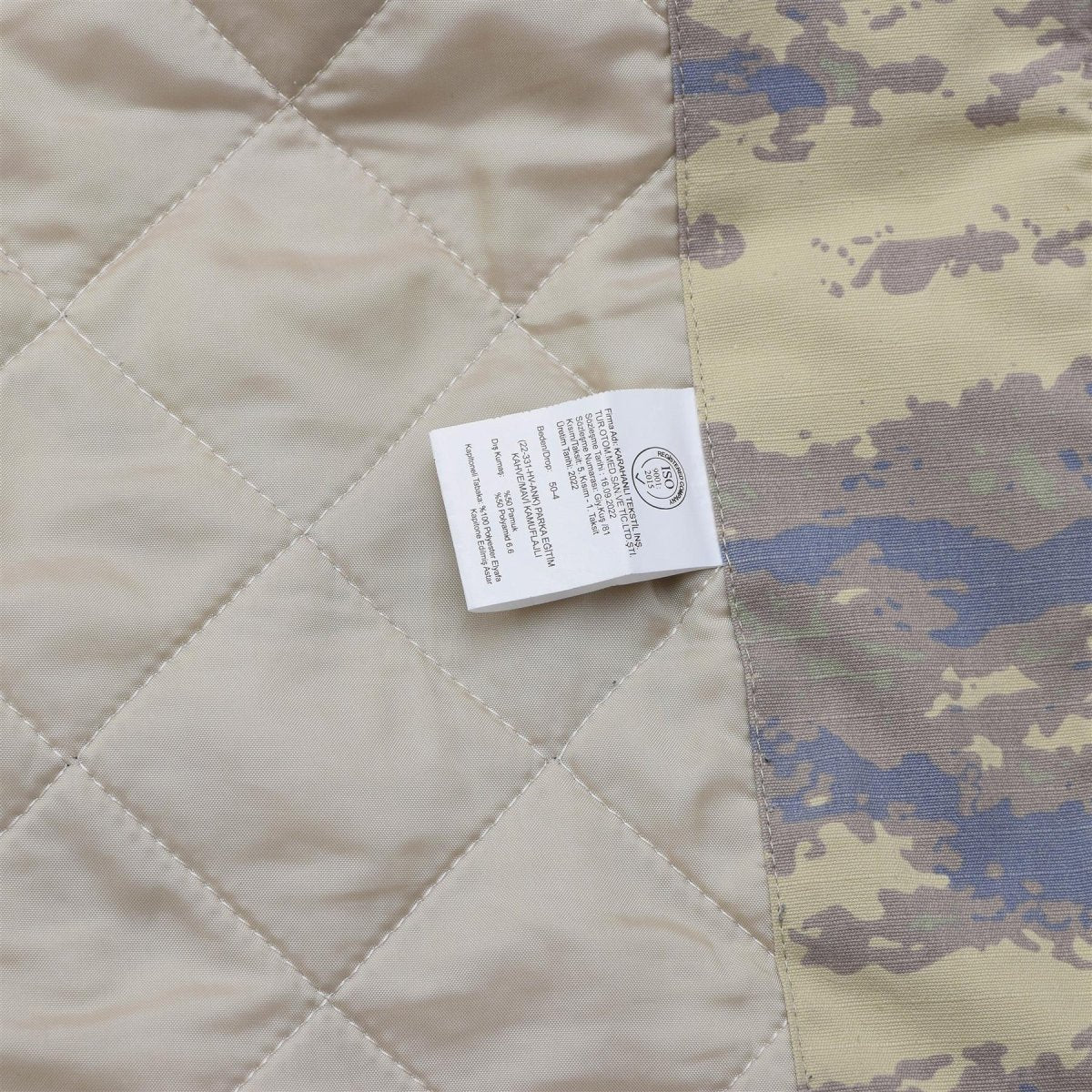 Original Turkish Military Field Parka Rip Stop Quilted Lining M2018 Camo