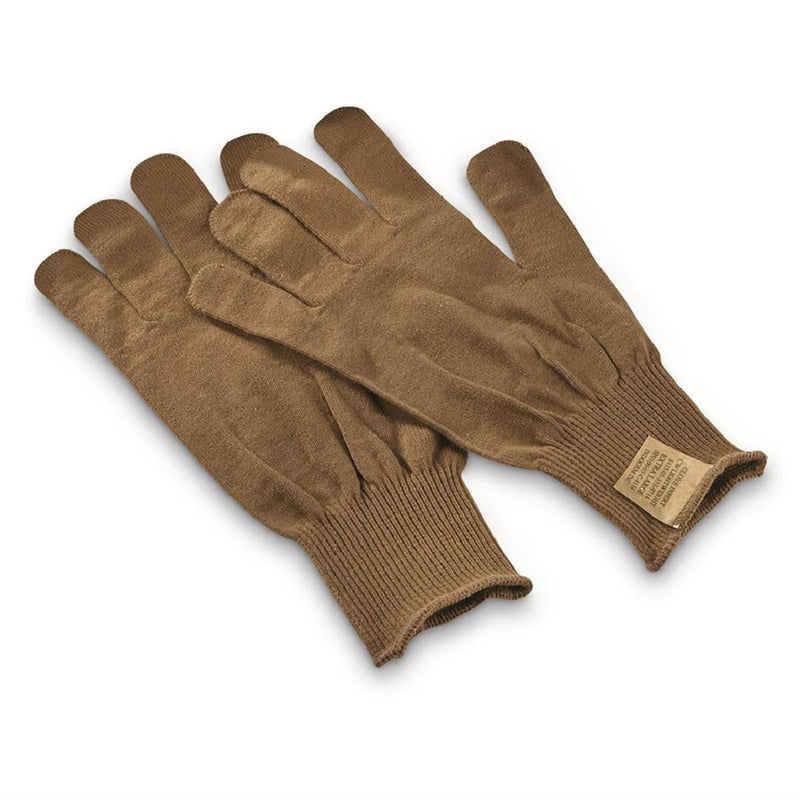 Original US Military gloves knitted mittens inserts liners warmers brown NEW