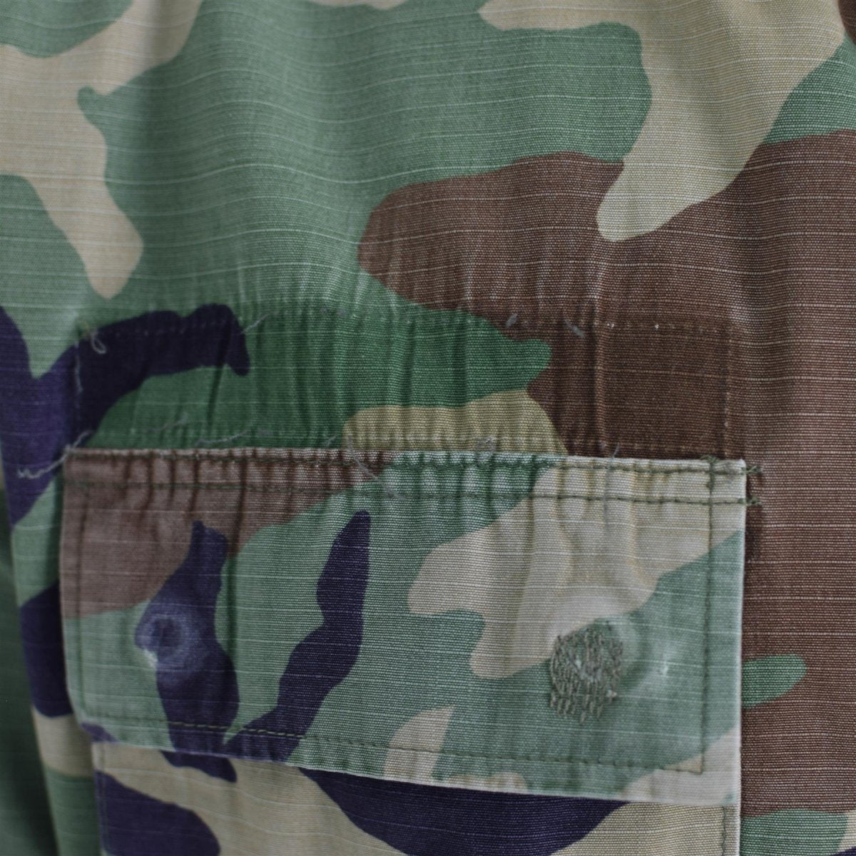Original U.S. military jacket ripstop woodland camouflage BDU troops shirt