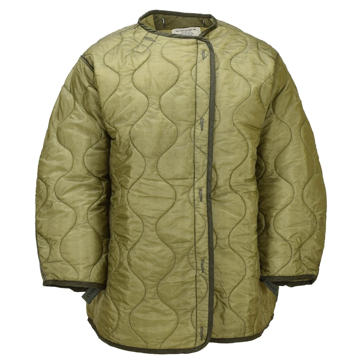 Original U.S. Military M65 Parka Liner Extreme Cold Weather Buttons Olive Green