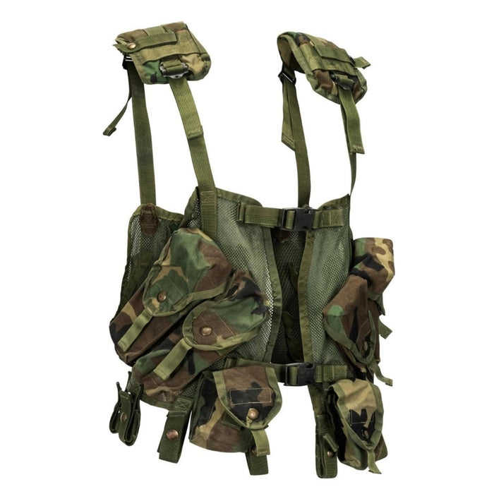 Original U.S. Military tactical vest combat woodland magazine grenade pouches - GoMilitar