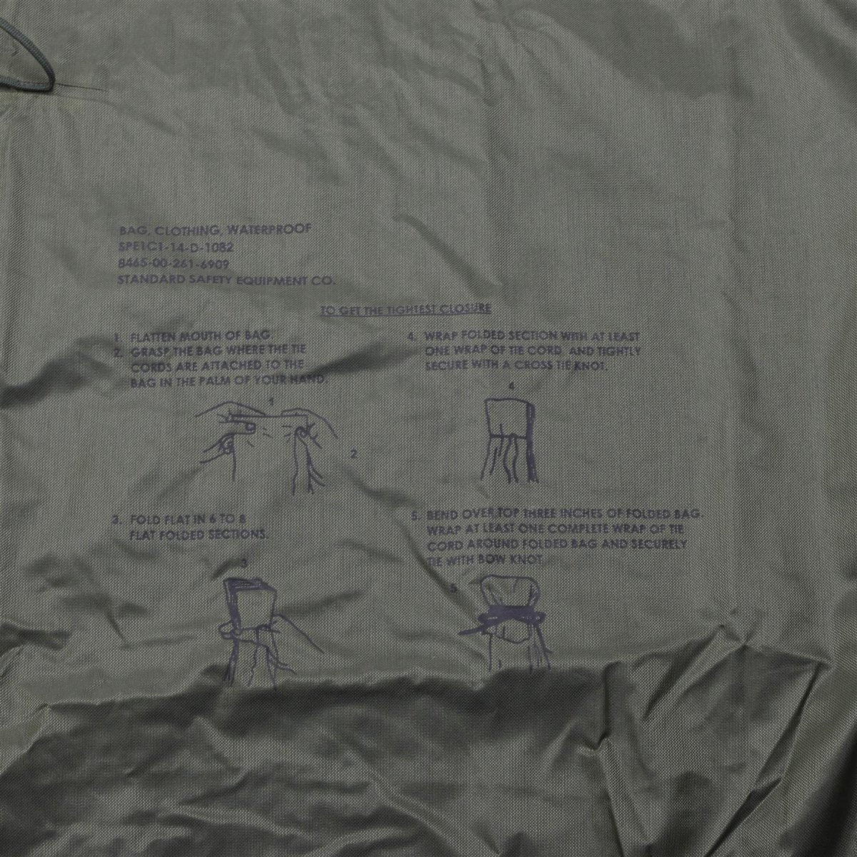 Original U.S. Military Waterproof Clothing Bag Drawstring closure Outdoor
