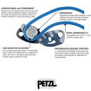 PETZL Grigri Assisted Braking Belay Device Climbing Equipment Aluminum Blue - GoMilitar