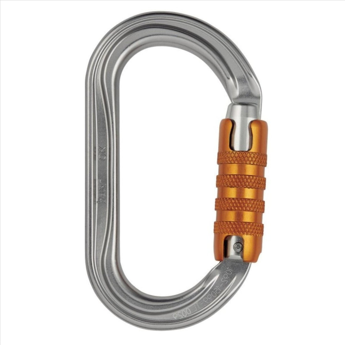 Petzl OK Triact Lock Carabine Oval Aluminum Lightweight Rope Access Orange