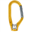 PETZL ROLLCLIP A Pullet Carabiner Non Locking Keylock System Climbing Yellow - GoMilitar