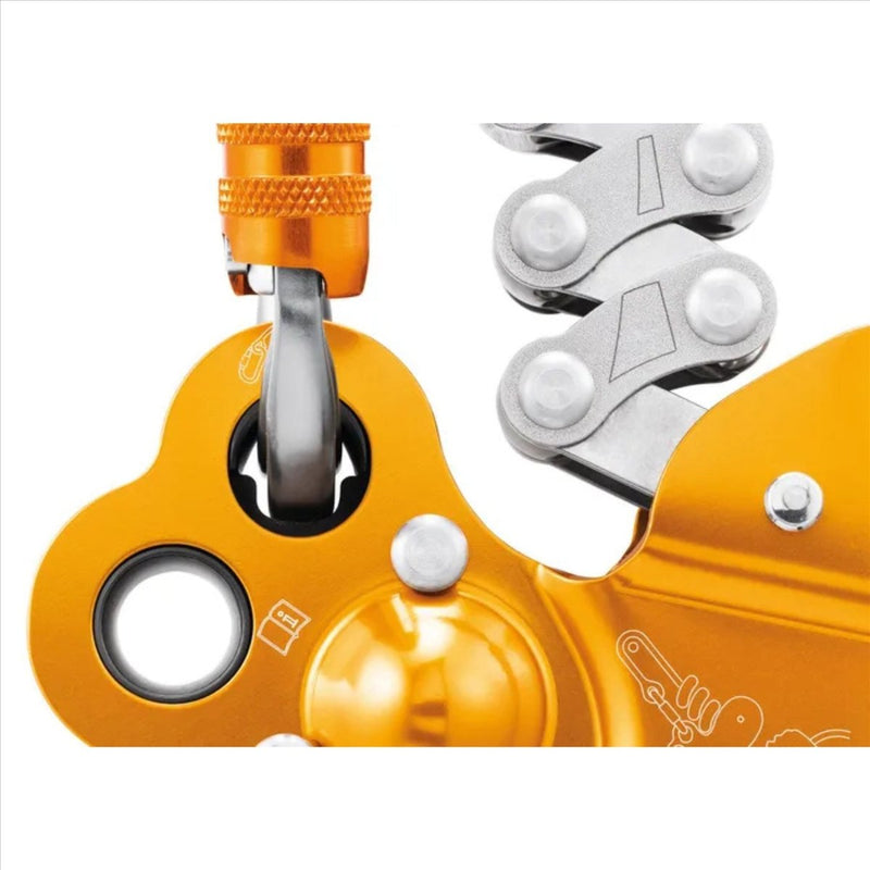 Petzl ZigZag Plus Descender Mechanical Prusik Tree Climbing CE 0082 Orange - GoMilitar