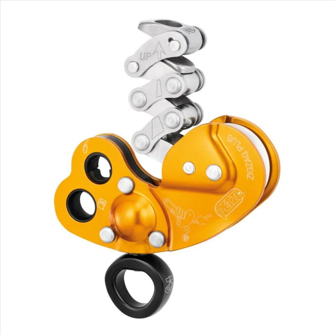 Petzl ZigZag Plus Descender Mechanical Prusik Tree Climbing CE 0082 Orange