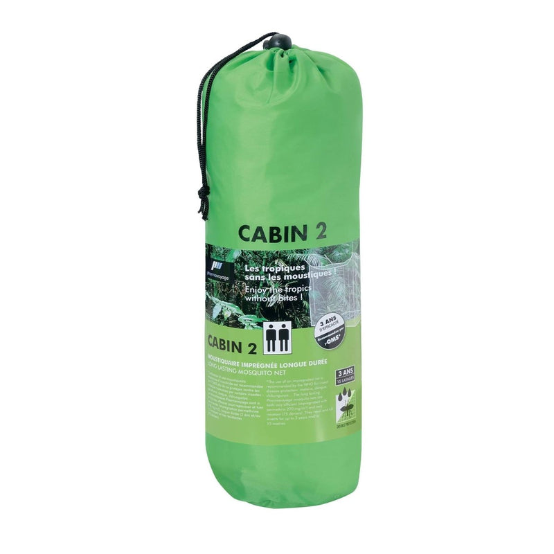 Green  package of insects net with 'Cabin 2' branding on a white background