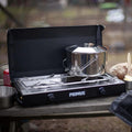 Primus Kinjia camping stove dual burner portable outdoor kitchen cookware black