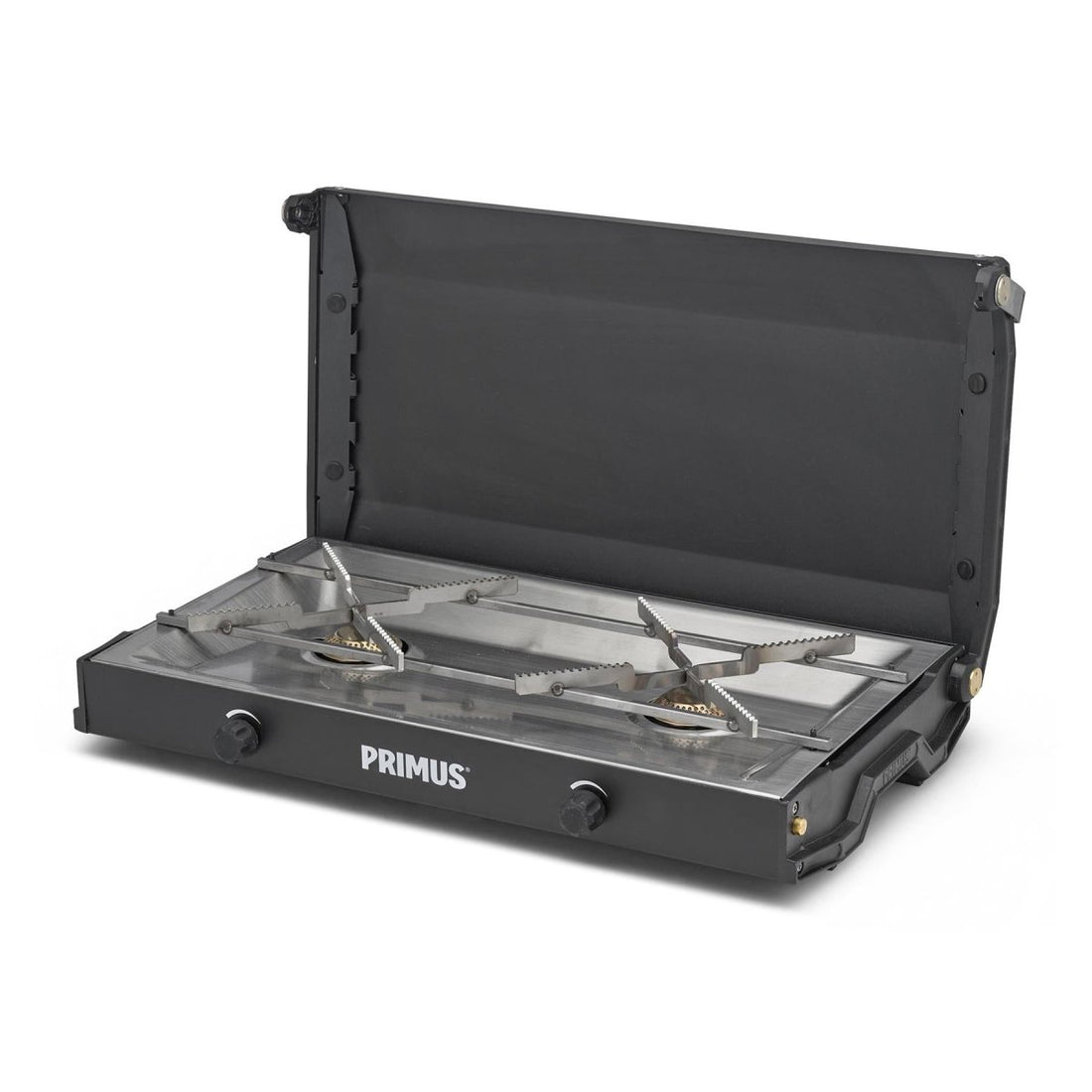 Primus Kinjia camping stove dual burner portable outdoor kitchen cookware black