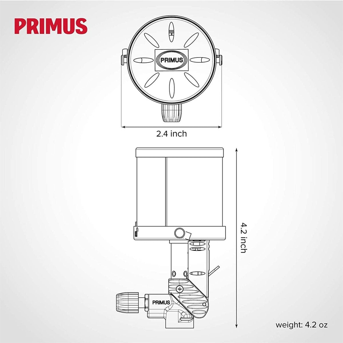 Primus Micron gas lamp lantern light adjustable bright ignition hanging system