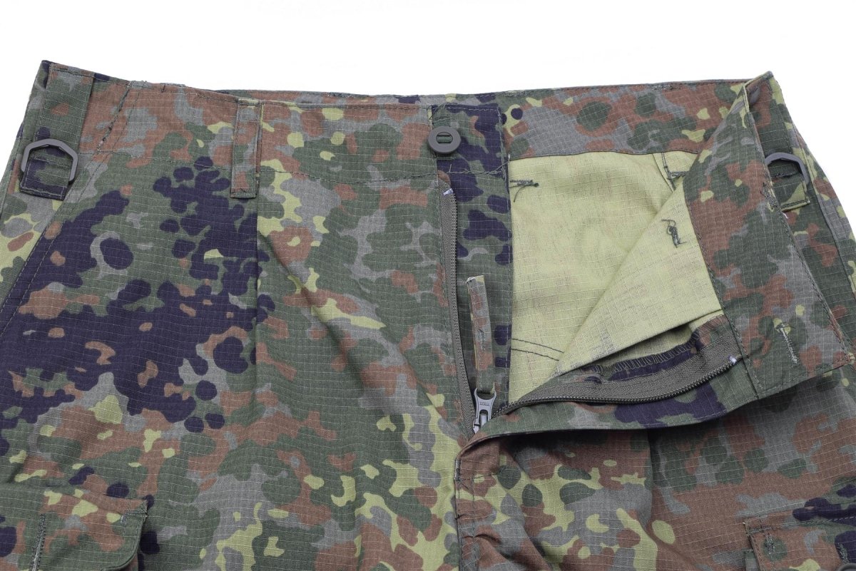 TACGEAR Brand German Army style field cargo combat pants flecktarn camo ripstop