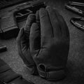 TAMREX Tactical Precise Gloves Sheep Leather Palm Flexible 4-Way Stretch Black