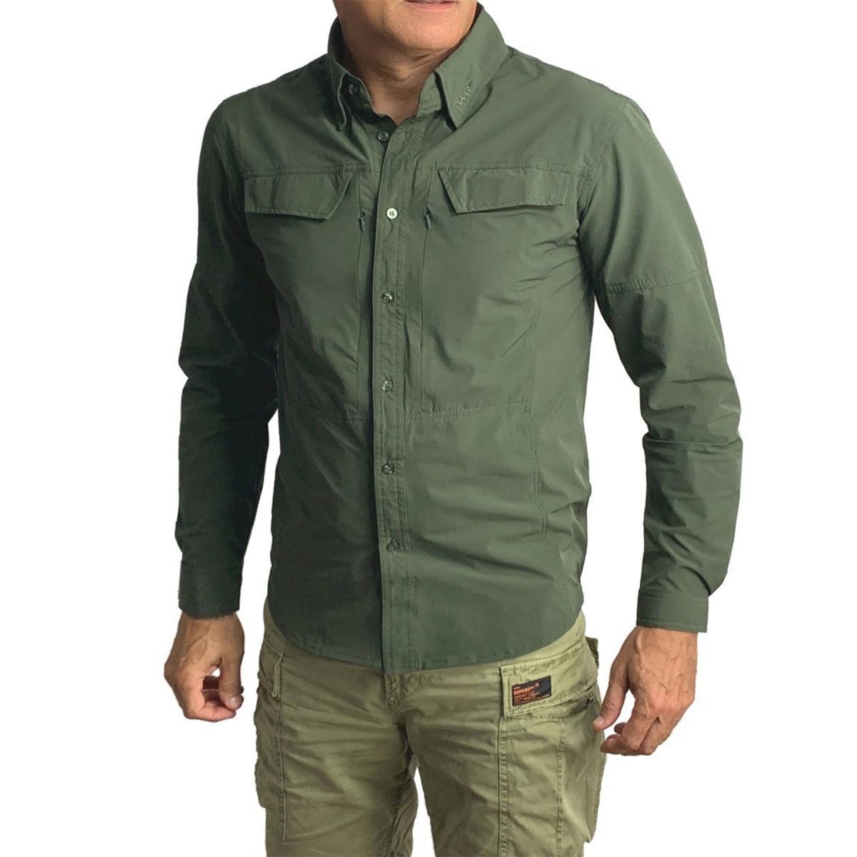 TEXAR long-sleeve military shirt slim fit durable garment classic army shirts