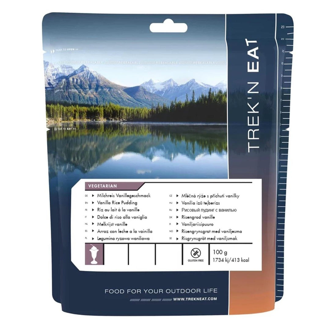 Trek'N Eat Dessert meal Vanilla Rice Puding Dehydrated outdoor camping food