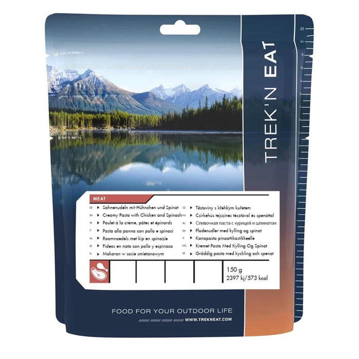 Trek'N Eat Main meal Creamy Pasta with Chicken Dehydrated camping hiking food - GoMilitar