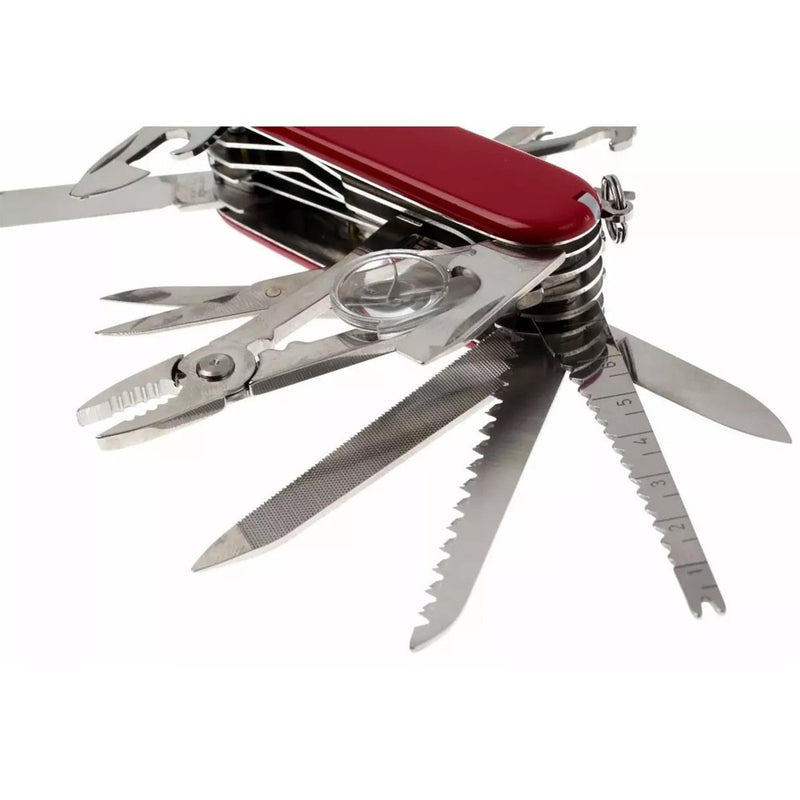 Victorinox Swiss Champ Multi Tool Knife 33 Functions Stainless Steel Red Handle - GoMilitar