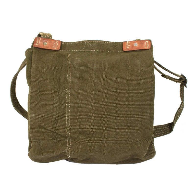 Romanian army bread bag military surplus Olive canvas haversack shoulder vintage bag